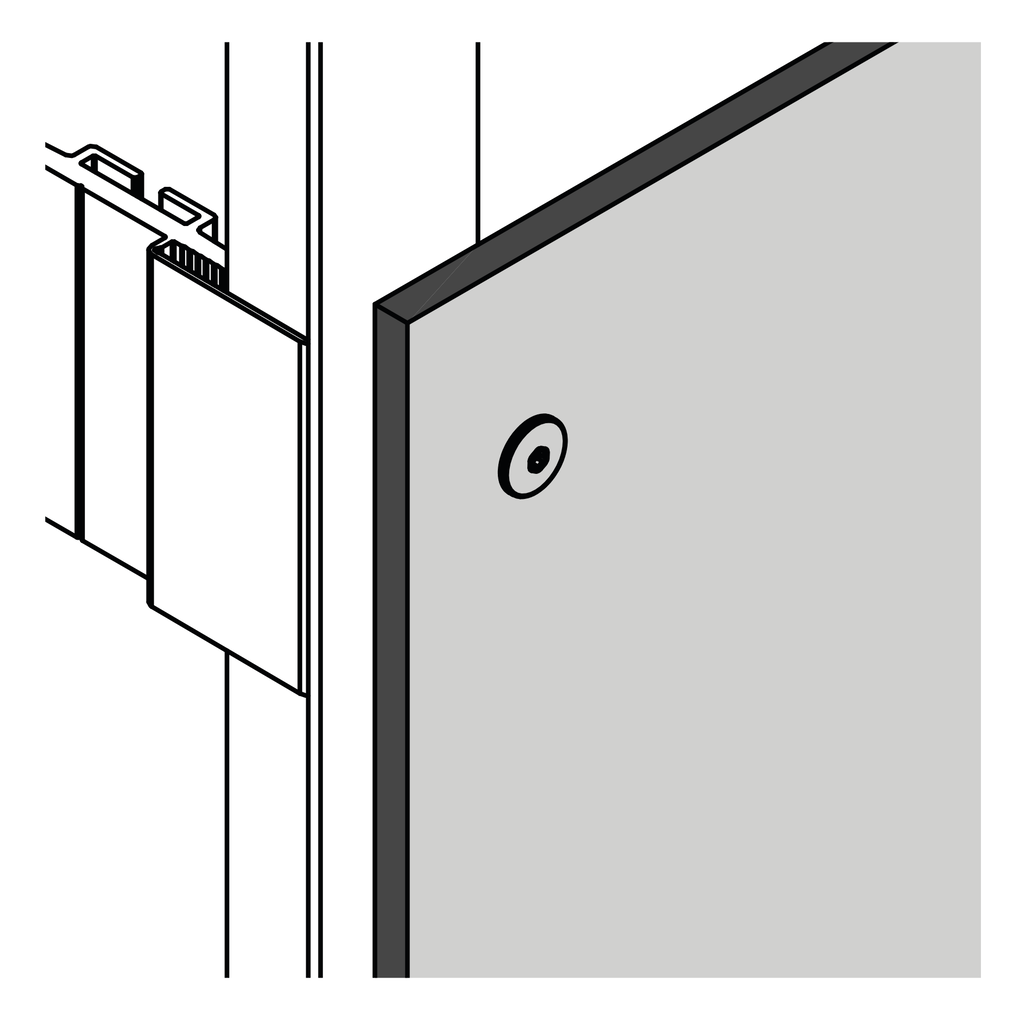 Fasadnit aluminium med rostfri splint för infästning av paneler till aluminium | ASO-5.0