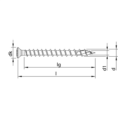 Rostfri variabelgängad självborrande fasadskruv | HTP-S-FS-VFT